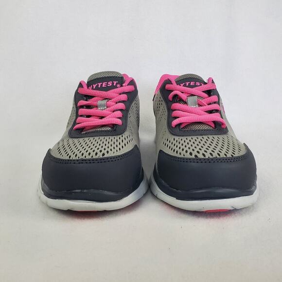 Hytest Safety Footwear Woman’s 6 W Athletic Oxford Steel Toe K17112 Grey Pink - Picture 4 of 9